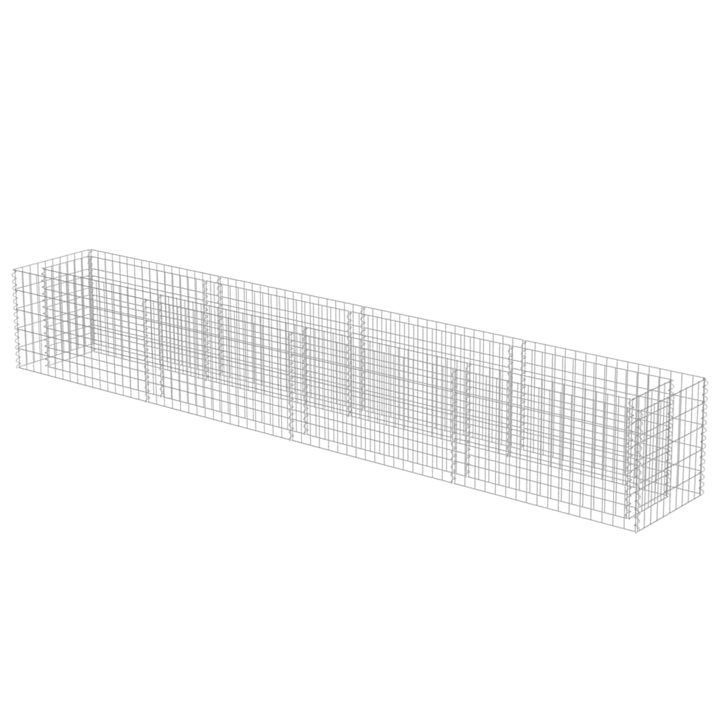 vidaXL Gabion plantenbak verhoogd 360x50x50 cm gegalvaniseerd staal afbeelding