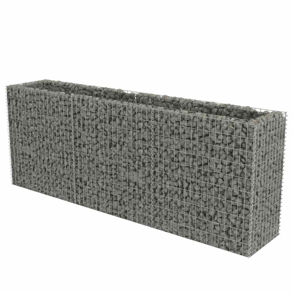 vidaXL Gabionový vyvýšený záhon pozinkovaná ocel 270 x 50 x 100 cm