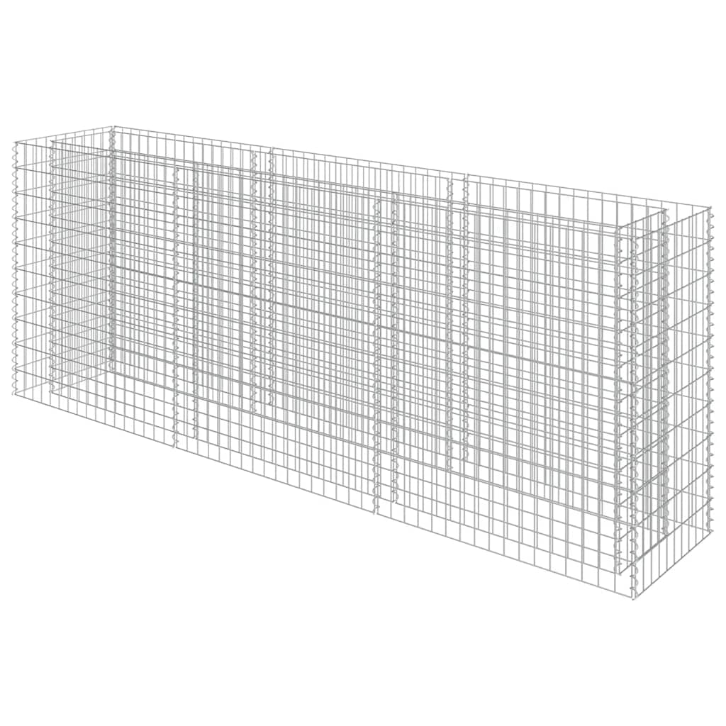 vidaXL Gabionový vyvýšený záhon pozinkovaná ocel 270 x 50 x 100 cm