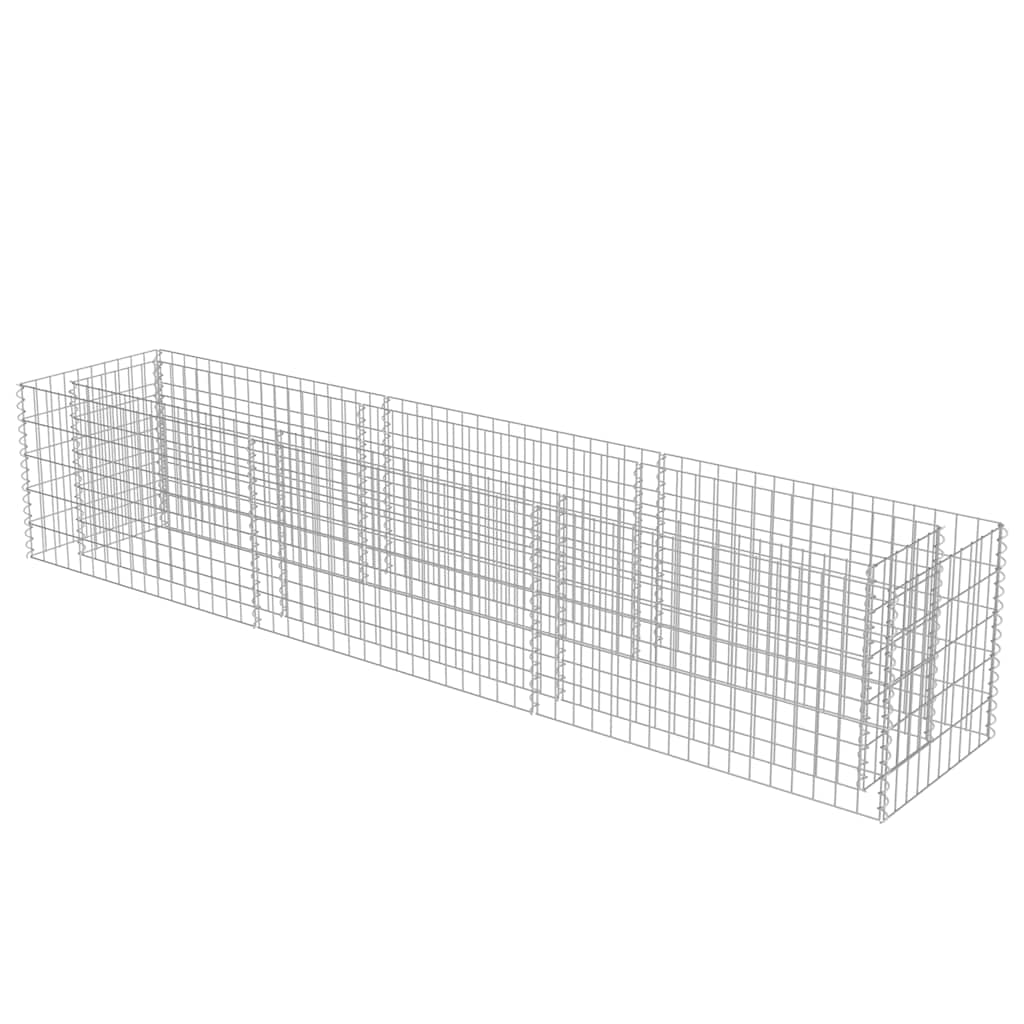 vidaXL Gabion plantenbak verhoogd 270x50x50 cm gegalvaniseerd staal afbeelding