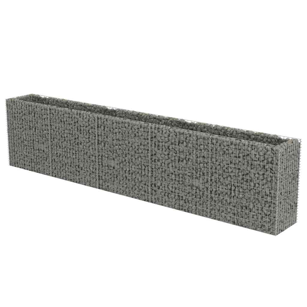 vidaXL Gabionový vyvýšený záhon pozinkovaná ocel 450 x 50 x 100 cm
