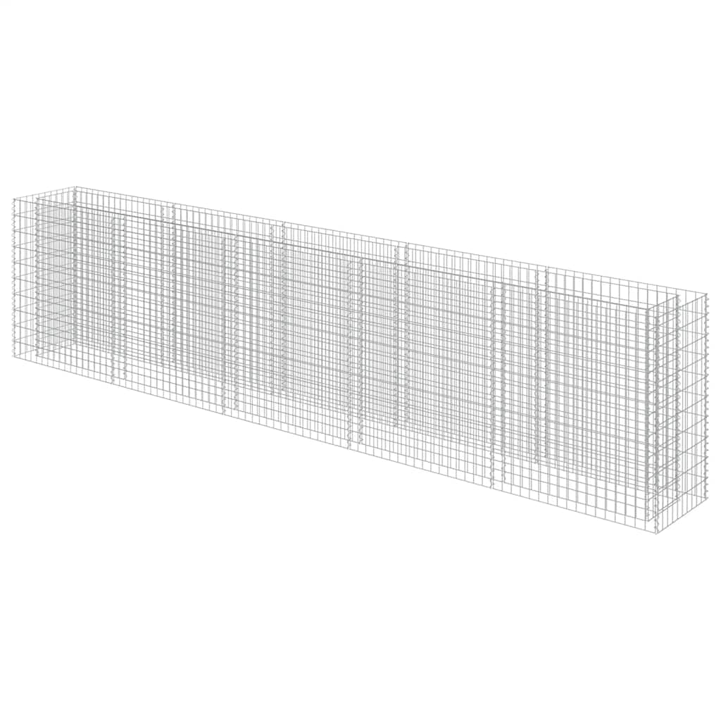 vidaXL Gabionový vyvýšený záhon pozinkovaná ocel 450 x 50 x 100 cm