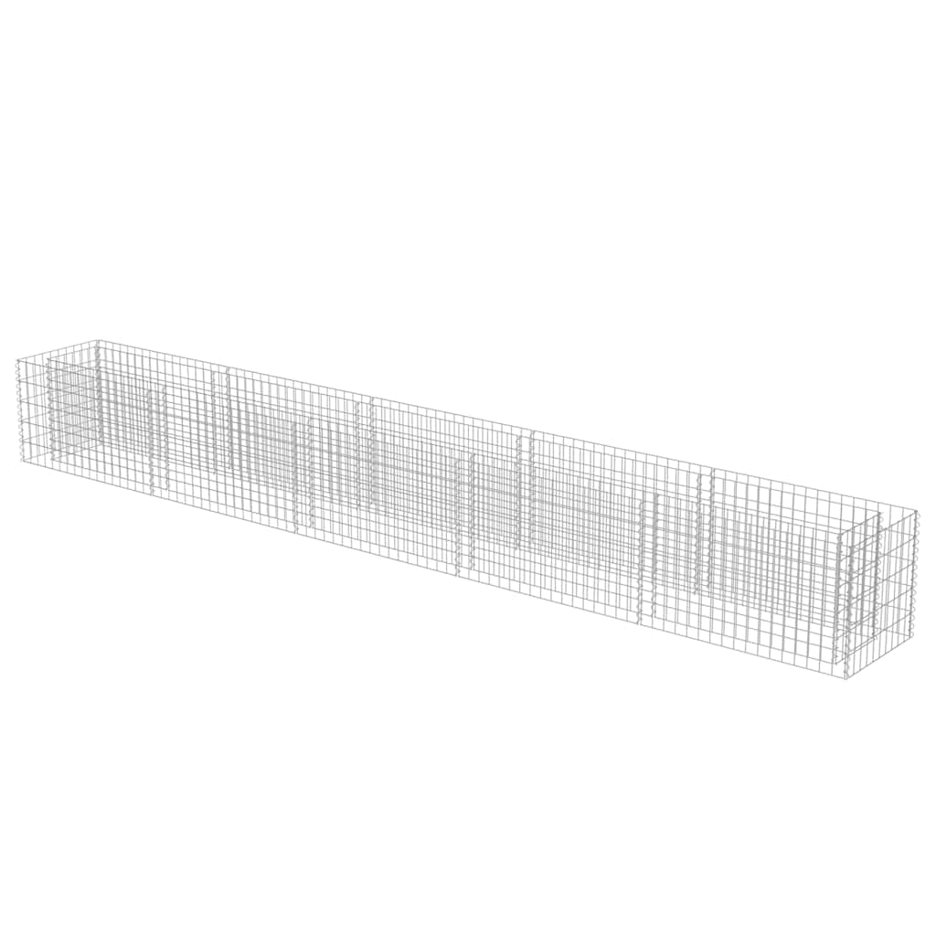 vidaXL Gabion plantenbak verhoogd 450x50x50 cm gegalvaniseerd staal afbeelding