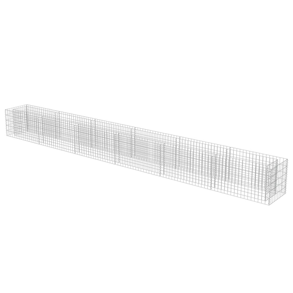 vidaXL Strat înălțat gabion, 540 x 50 x 50 cm, oțel galvanizat