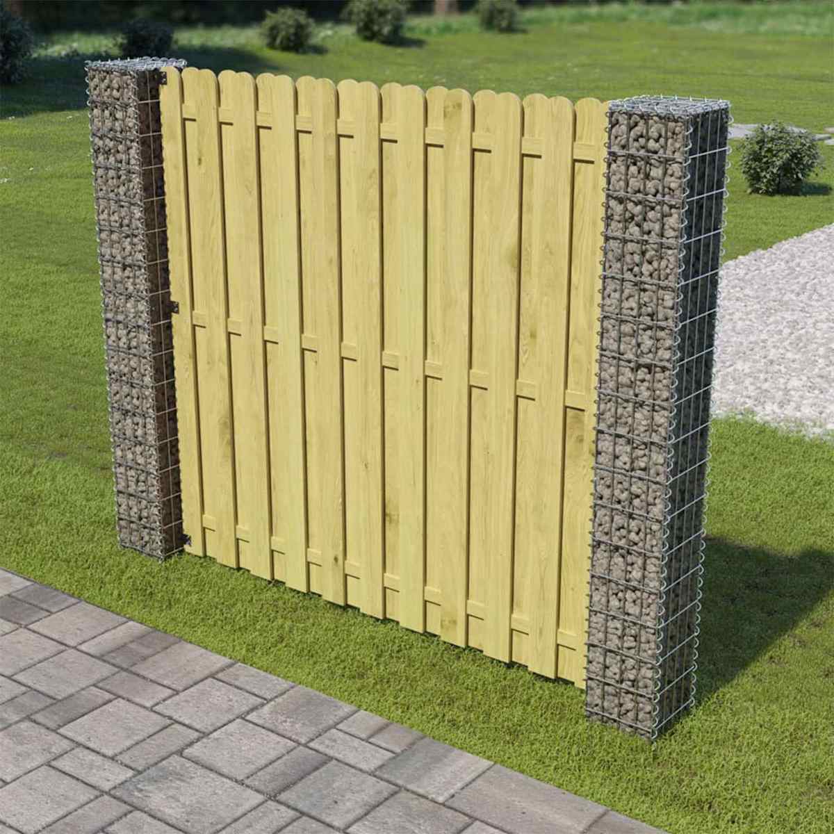 Hegnspæl 2 stk. 20 x 20 x 190 cm Metal Sølv