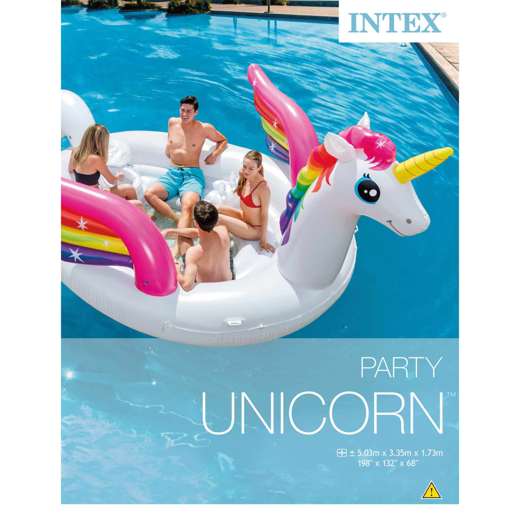 Intex Luchtbed opblaasbaar Unicorn Party Island 57266EU