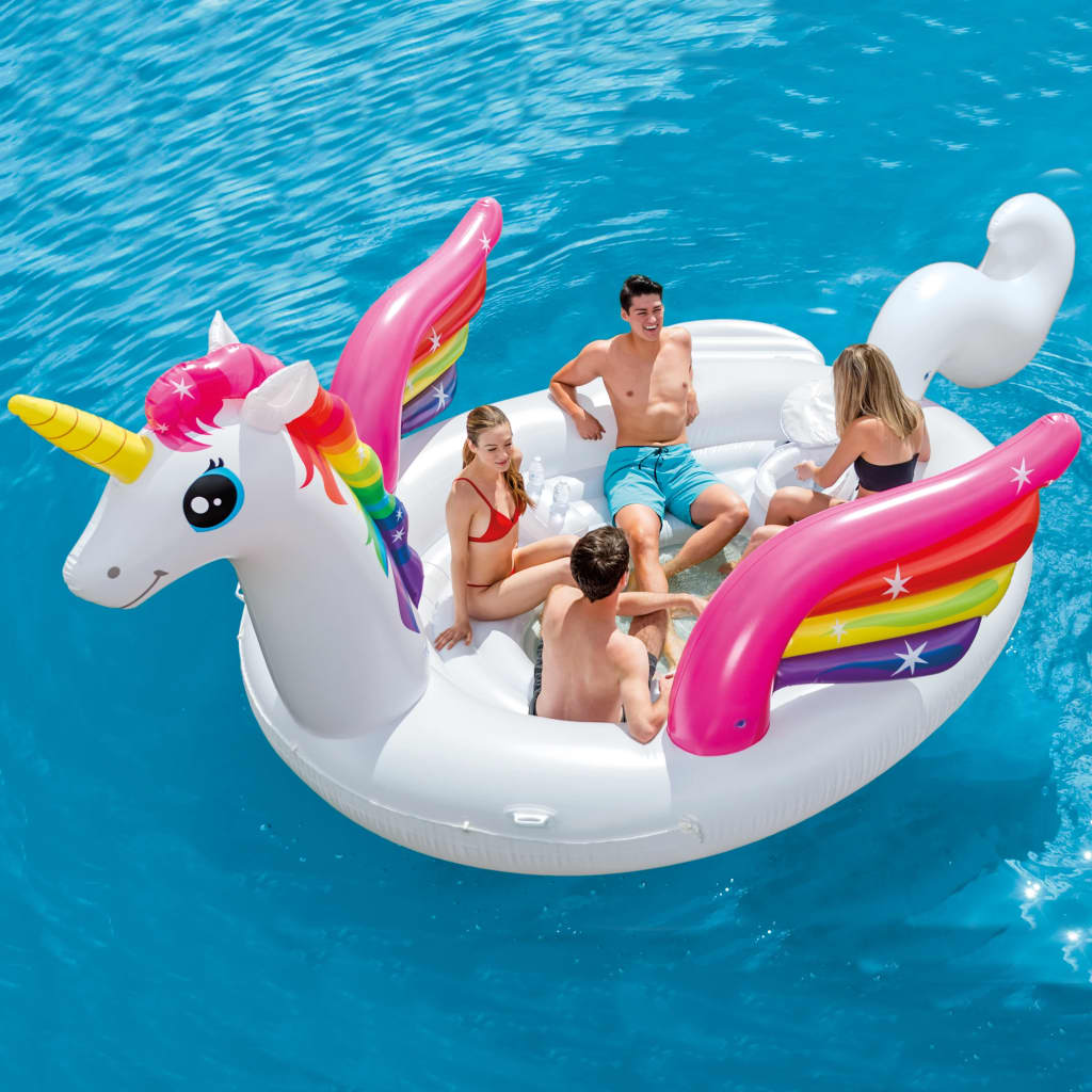 Intex Luchtbed opblaasbaar Unicorn Party Island 57266EU