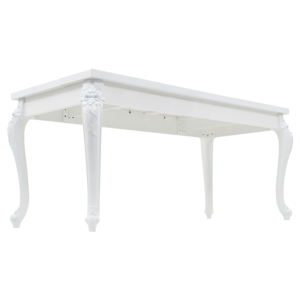 Blagovaonski stol visokog sjaja bijeli 179 x 89 x 81 cm
