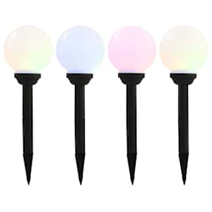 vidaXL &otilde;ue p&auml;ikeselambid, 4 tk, LED, kerakujuline 15 cm RGB