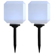 vidaXL LED-solarlampen kubus 20 cm wit