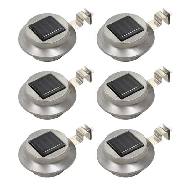 vidaXL p&auml;ikesepatareiga aiavalgustid, 6 tk, LED &uuml;mmargune 12 cm valge