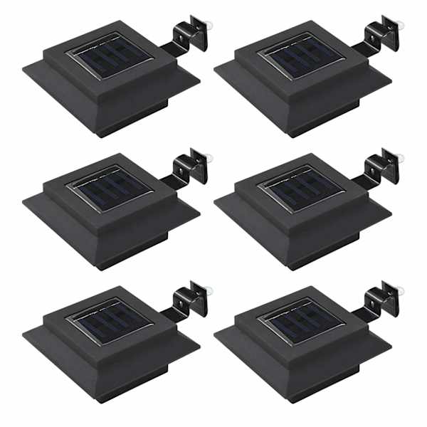 vidaXL p&auml;ikesepatareiga aiavalgustid 6 tk LED ruudukujuline 12 cm must