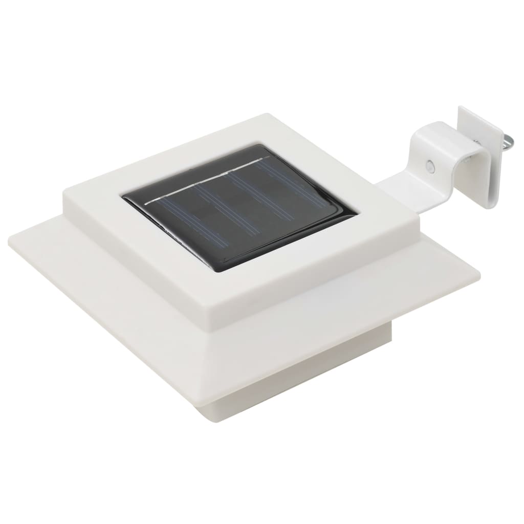 vidaXL Ulkoaurinkokennovalaisin 6 kpl LED neliö 12cm valkoinen
