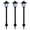 vidaXL p&auml;ikesepatareiga aiavalgustid 3 tk LED must