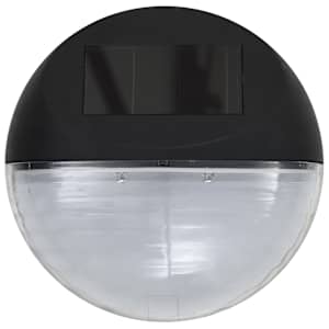 Zahradní nástěnné solární lampy LED 12 ks kulaté černé - obrázek 5