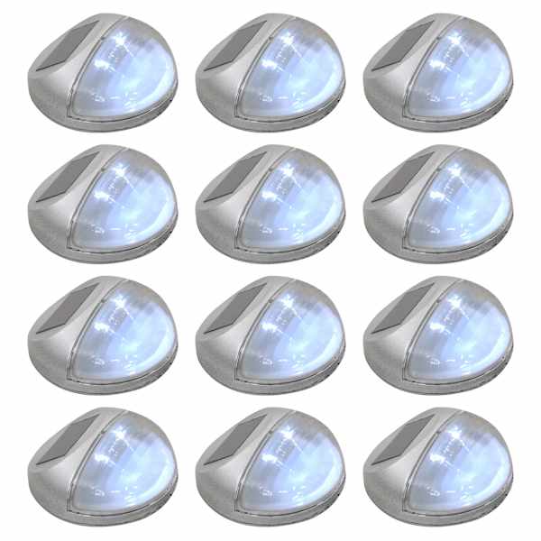 vidaXL p&auml;ikesepatareiga seinavalgustid, LED, 12 tk &uuml;mmargune, h&otilde;bedane