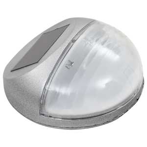 Zahradní nástěnné solární lampy LED 12 ks kulaté stříbrné - obrázek 3