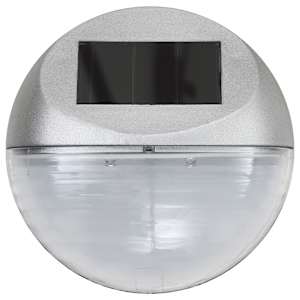 Zahradní nástěnné solární lampy LED 12 ks kulaté stříbrné - obrázek 4