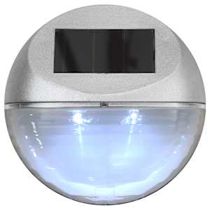 Zahradní nástěnné solární lampy LED 12 ks kulaté stříbrné - obrázek 6