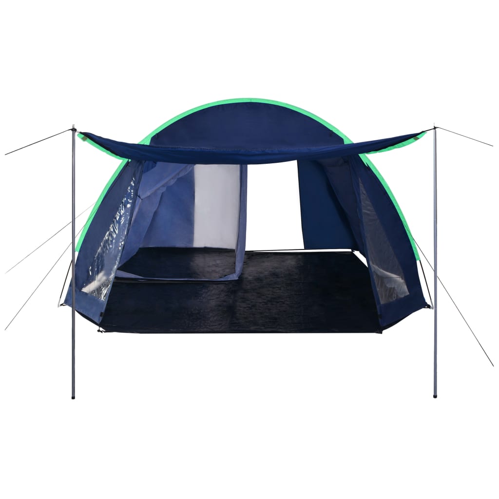 vidaXL Палатка за къмпинг, 390x330x195 см, синя