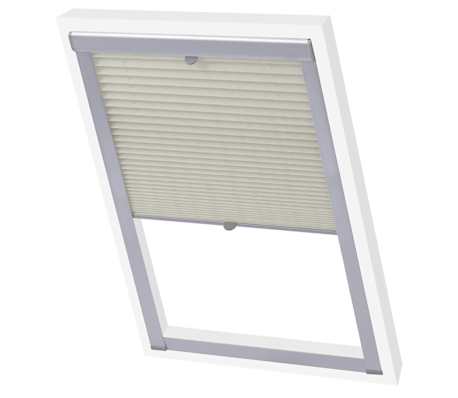 vidaXL Tenda Plissettata Oscurante Crema SK08
