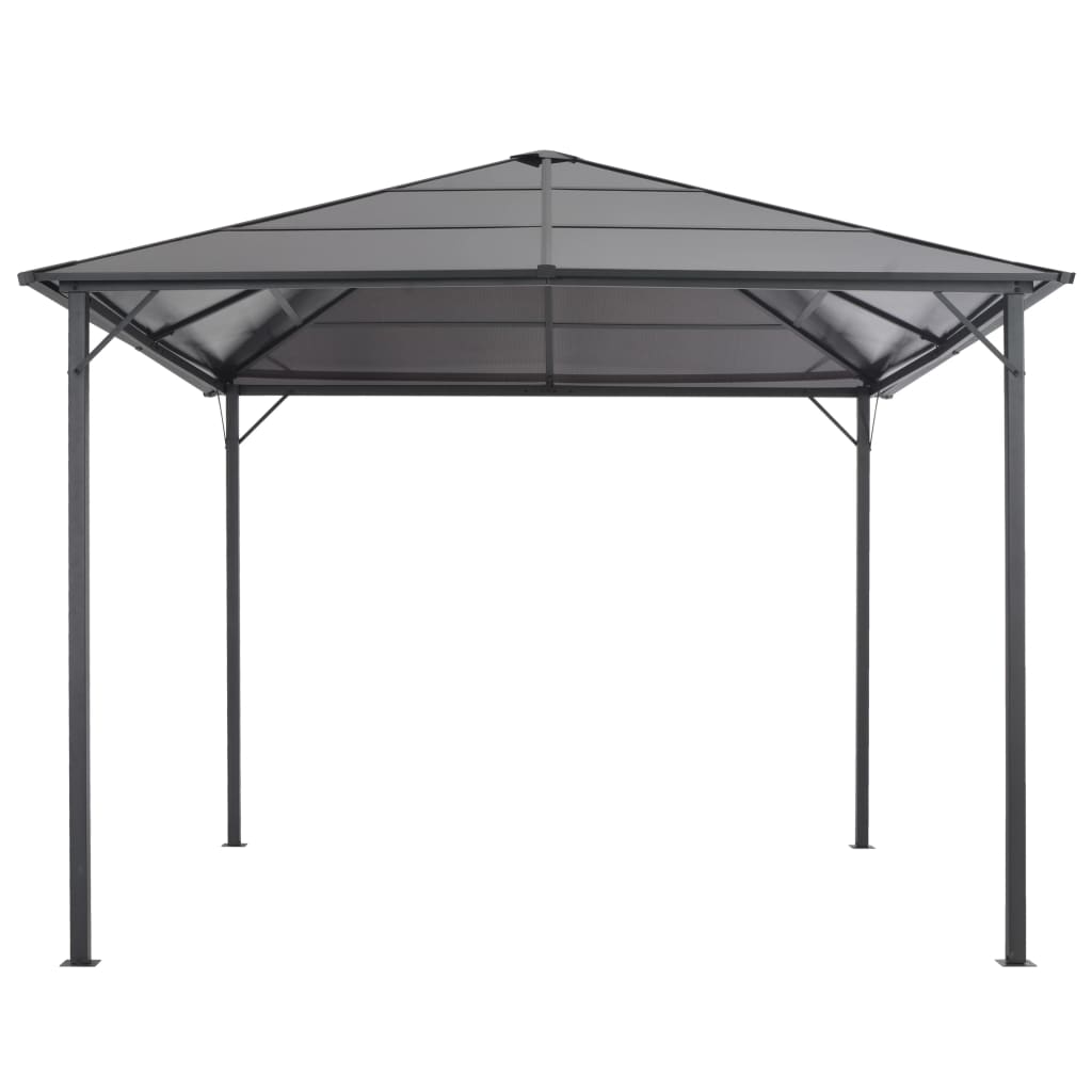 vidaXL Pavilion cu acoperiș, antracit, 3 x 3 m, aluminiu