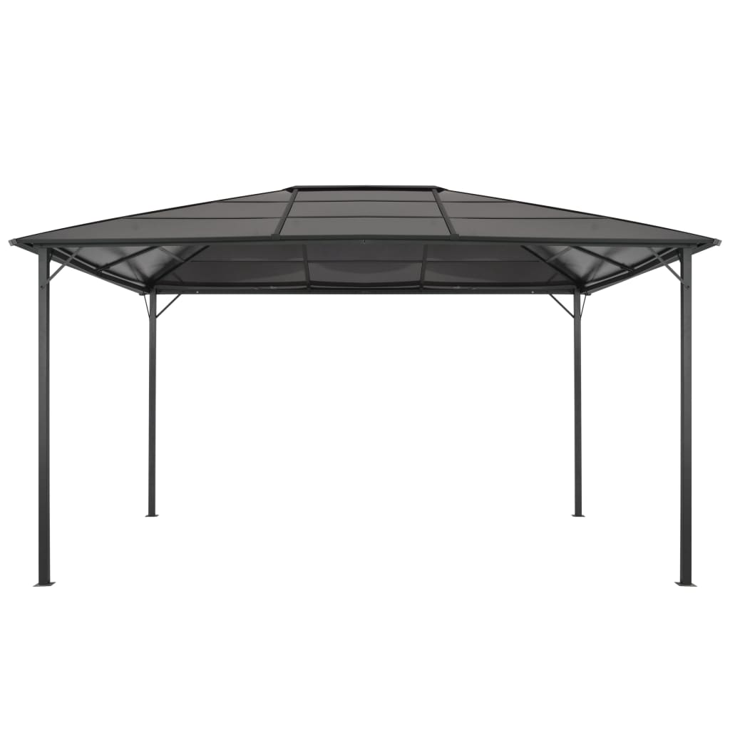 vidaXL Pavilion cu acoperiș, negru, 4 x 3 x 2,6 m, aluminiu 