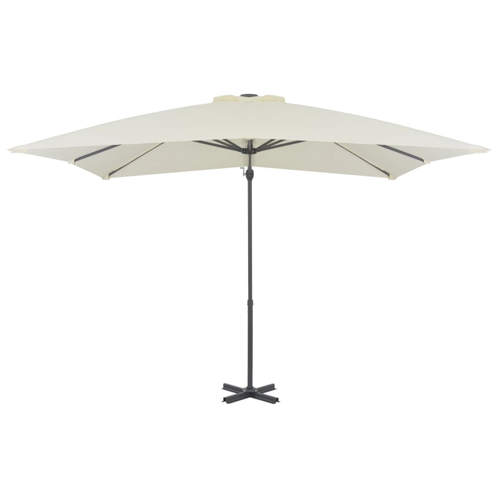 

vidaXL Zweefparasol met aluminium paal 250x250 cm zandkleurig