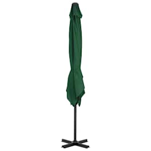 Boční zahradní slunečník s hliníkovou tyčí zelený 250 x 250 cm - obrázek 3