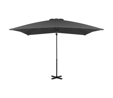 vidaXL Parasol de jardin en porte-&agrave;-faux et poteau en aluminium