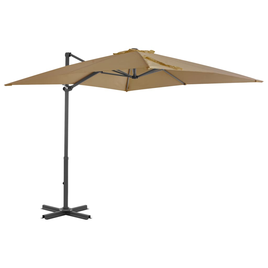 vidaXL Ampelschirm mit Aluminium-Mast 250x250 cm Taupe