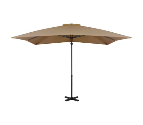 vidaXL Ampelschirm mit Aluminium-Mast 250x250 cm Taupe