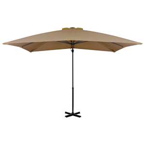 vidaXL Ampelschirm mit Aluminium-Mast 250x250 cm Taupe