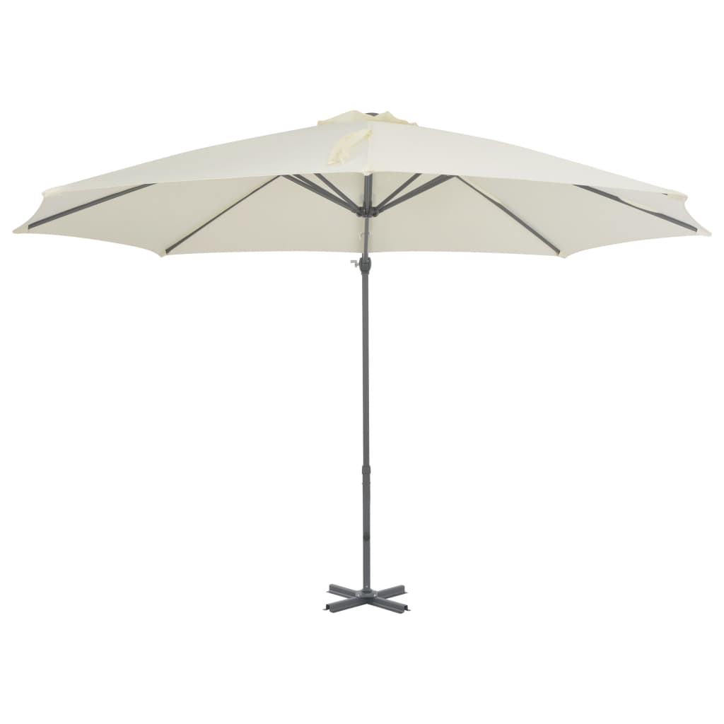 vidaXL Zweefparasol met aluminium paal 300 cm zandkleurig afbeelding