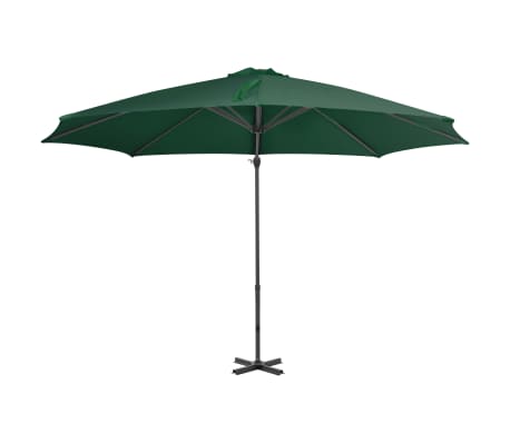 vidaXL Ampelschirm mit Aluminium-Mast 300 cm Gr&uuml;n