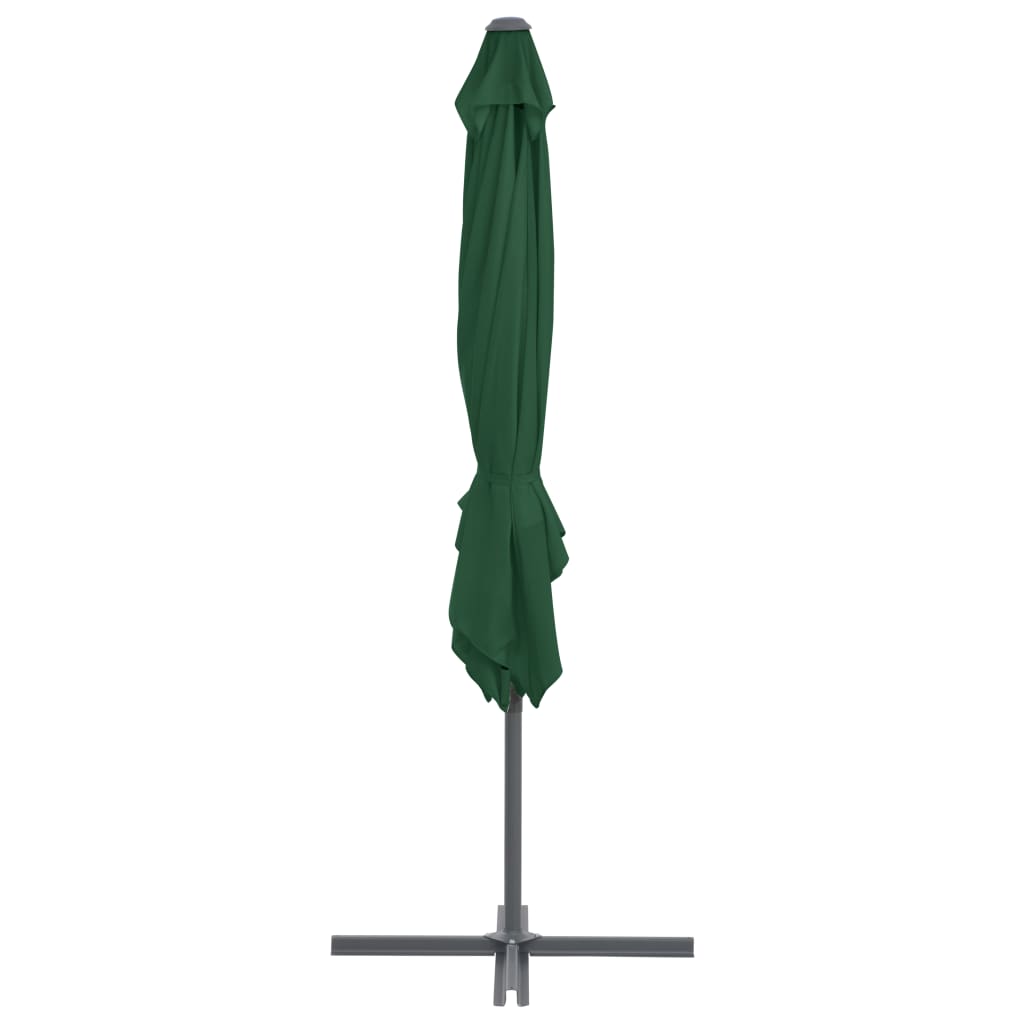 Zöld konzolos napernyő acélrúddal 250 x 250 cm 