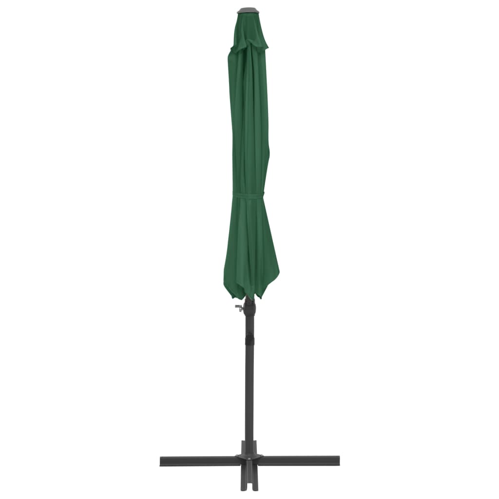 Konzolový slunečník s ocelovou tyčí 300 cm zelený