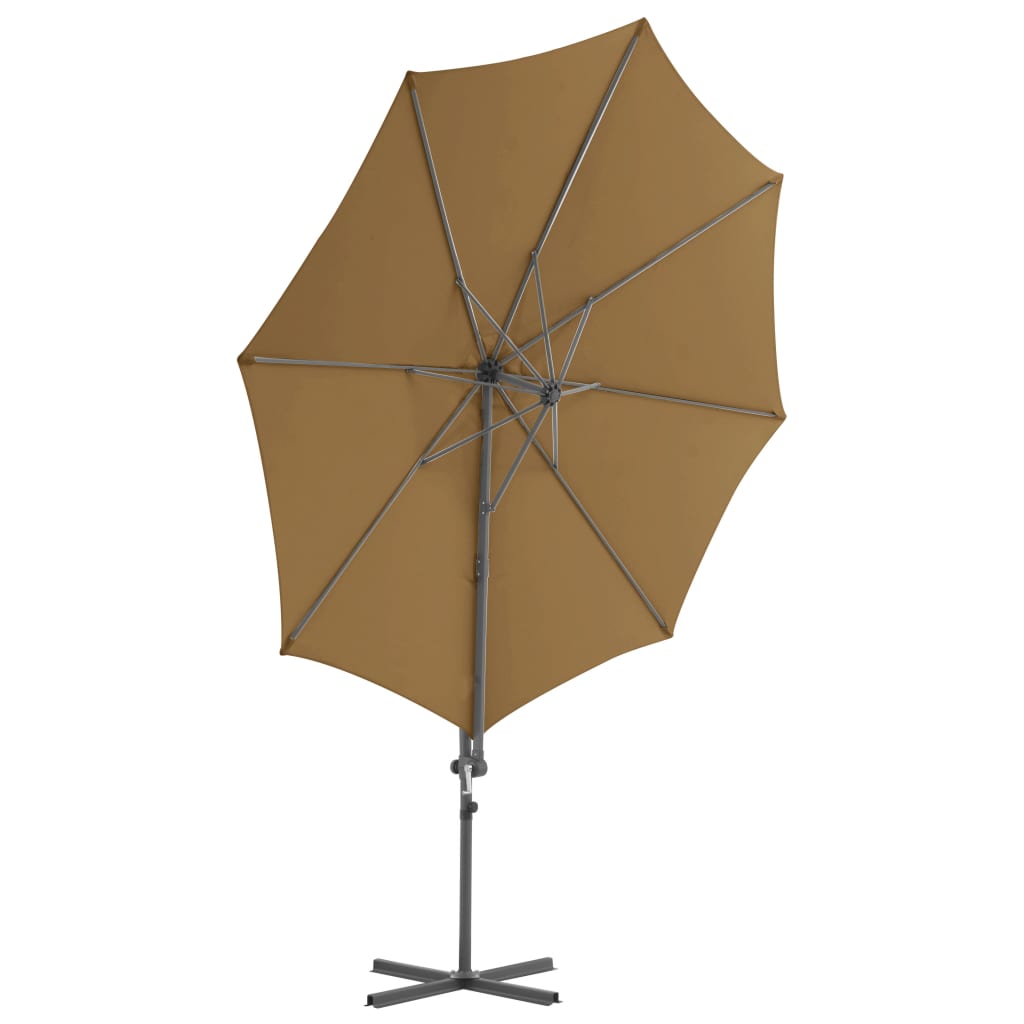 Tópszínű konzolos napernyő acélrúddal 300 cm 