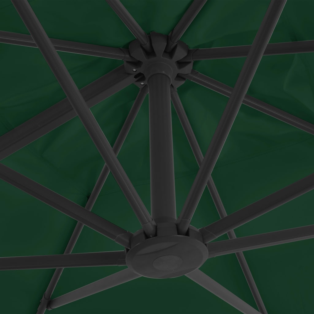 Zöld konzolos napernyő alumíniumrúddal 400 x 300 cm 