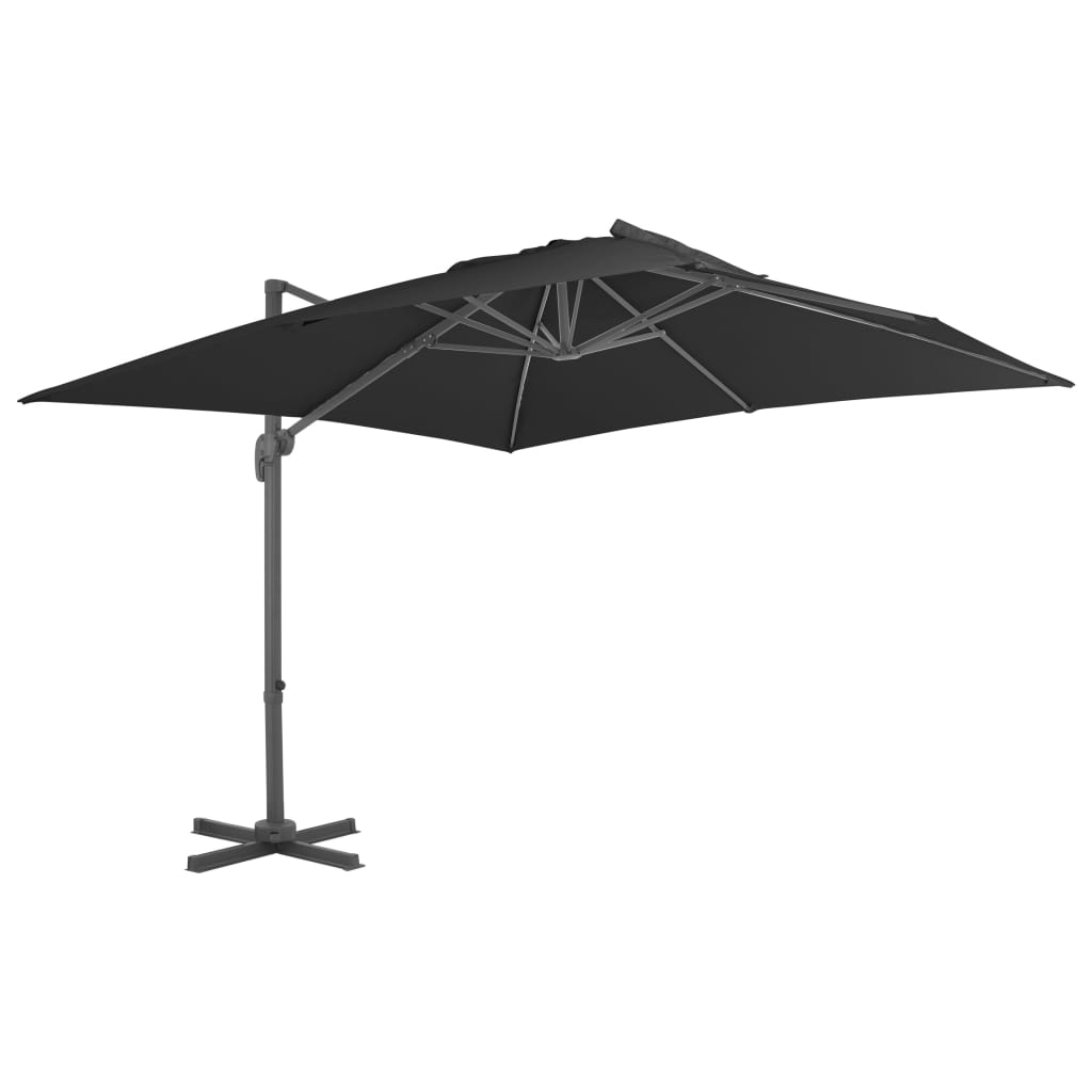 Photos - Parasol VidaXL Cantilever Garden  with Aluminium Pole 300x300 cm Anthracite 