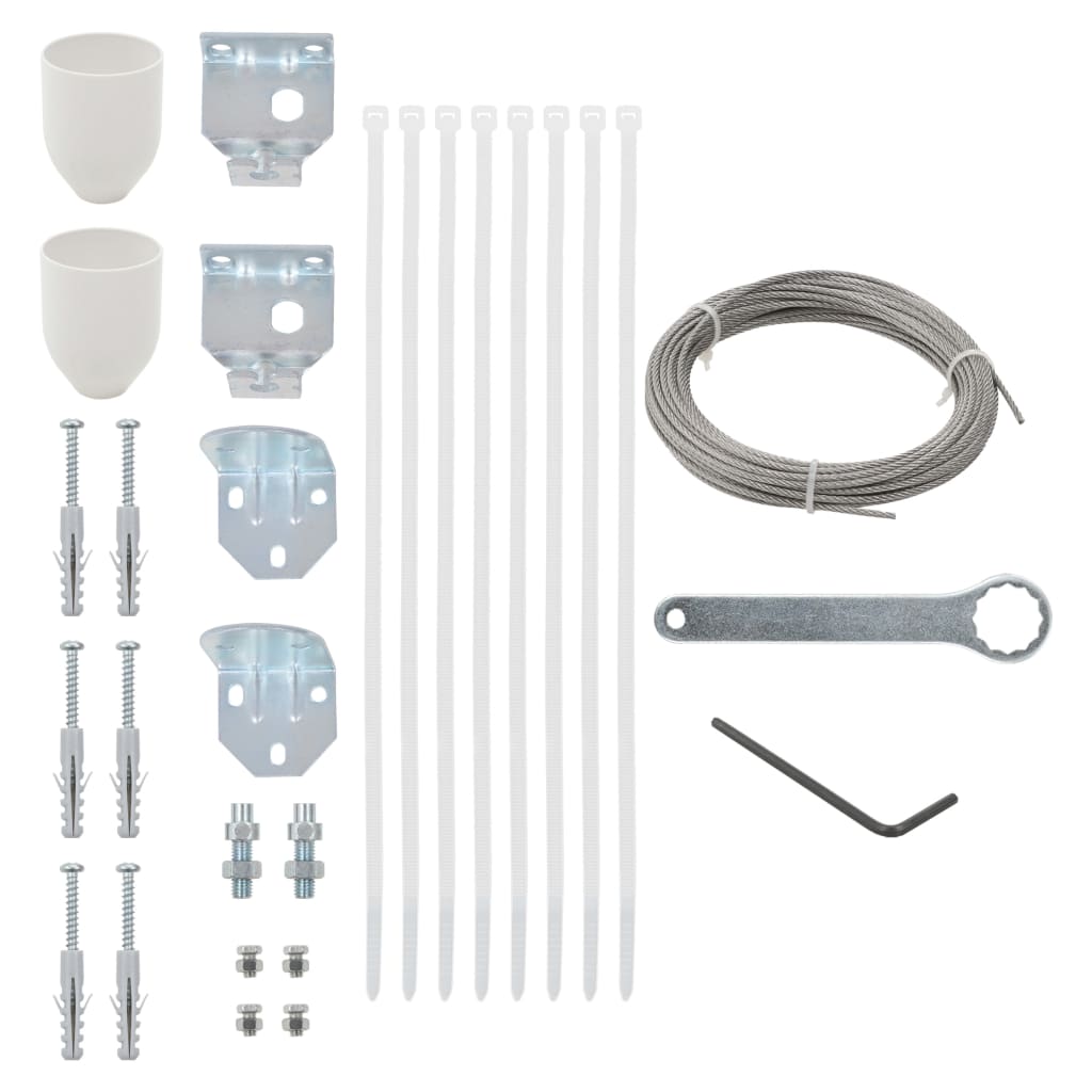 vidaXL Ensemble d'accessoires pour écran de balcon 29 pcs