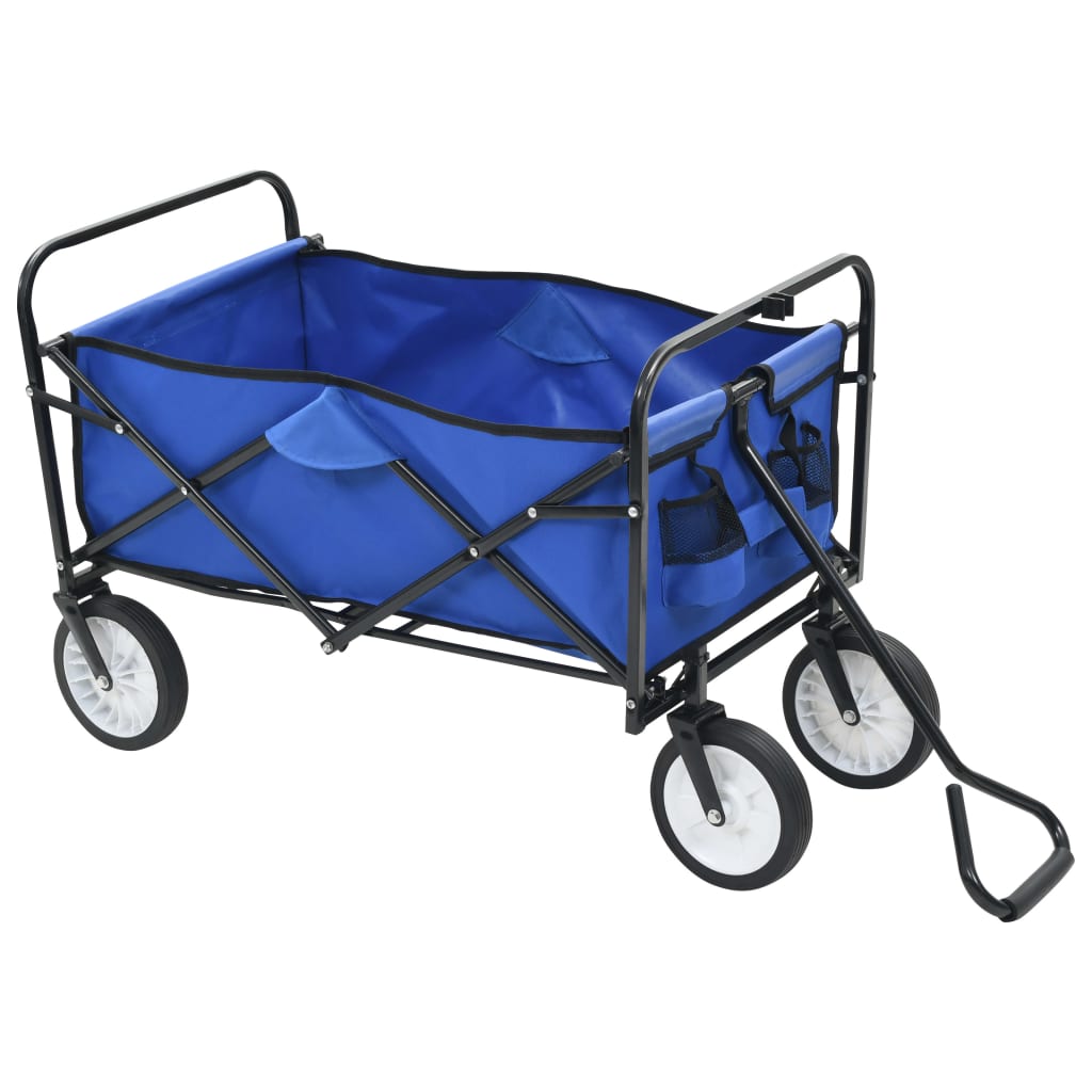 Klappbarer Handwagen Stahl Blau