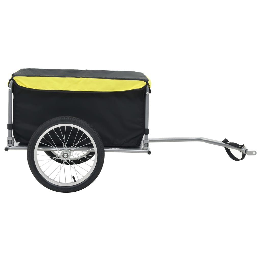 Přívěsný vozík za kolo černožlutý 65 kg