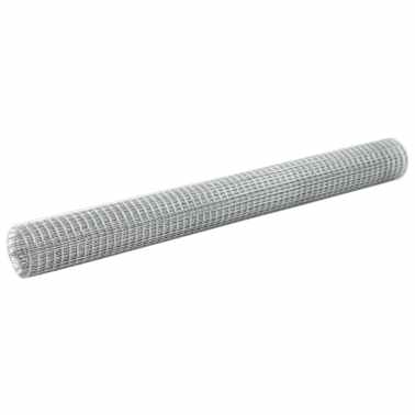 vidaXL Rede de arame aço galvanizado quadrado 10x1,5 m prateado[1/4]