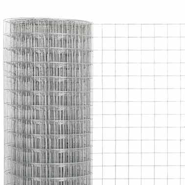 vidaXL Rede de arame aço galvanizado quadrado 25x1,5 m prateado[3/4]