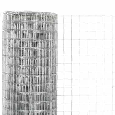 vidaXL Rede de arame aço galvanizado quadrado 25x1,5 m prateado[3/4]