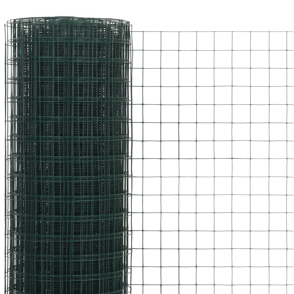 Thumbnail - vidaXL Drahtzaun Stahl mit PVC-Beschichtung 10x0,5 m Grün