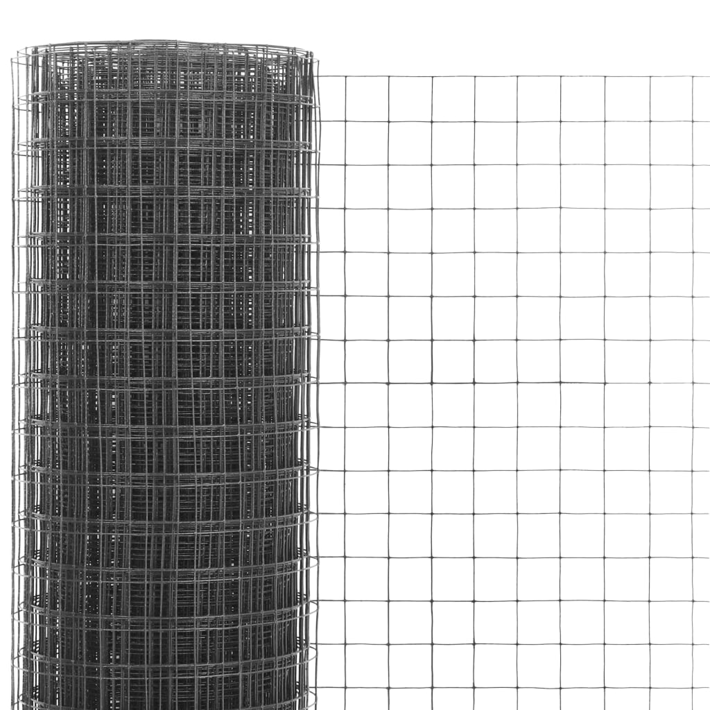  Drôtené pletivo, oceľ potiahnutá PVC 10x1 m, sivé