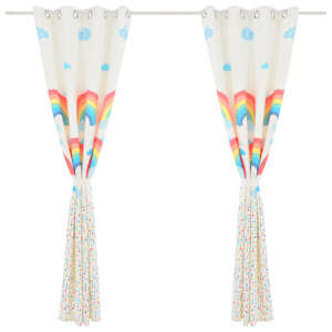 vidaXL Draperii opace copii, 2 buc., curcubeu, 140 x 240 cm