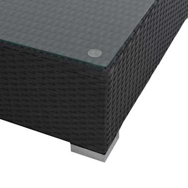 vidaXL 6 pcs conjunto lounge de jardim c/ almofadões vime PE preto[8/14]